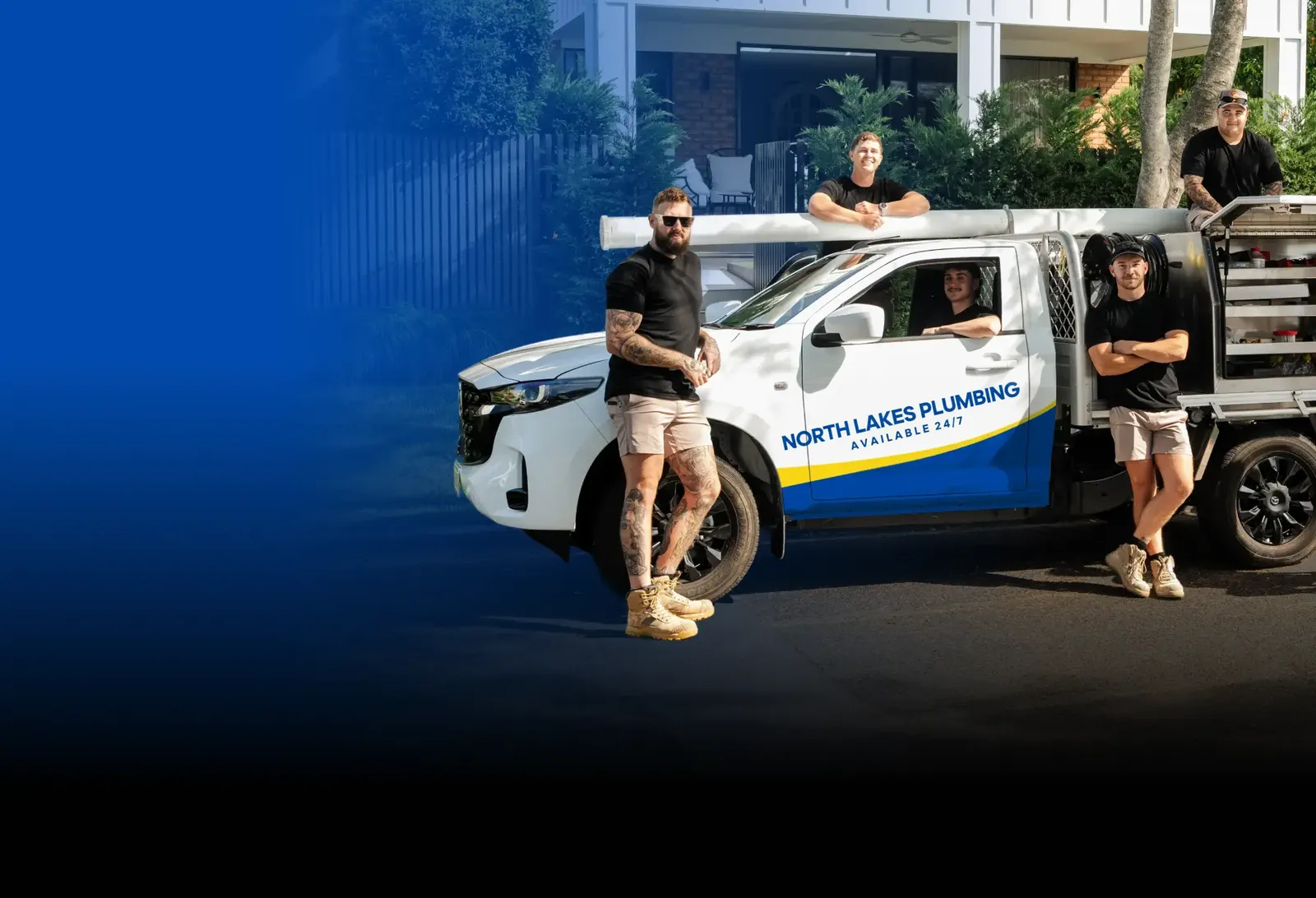 North Lakes Plumbing team with the ute